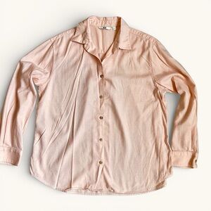 Uniqlo Women's Classic Blouse Pink L